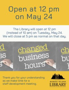 poster with image of chalk board that says changed business hours