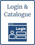 Says login and catalogue, with image of a stylized login page