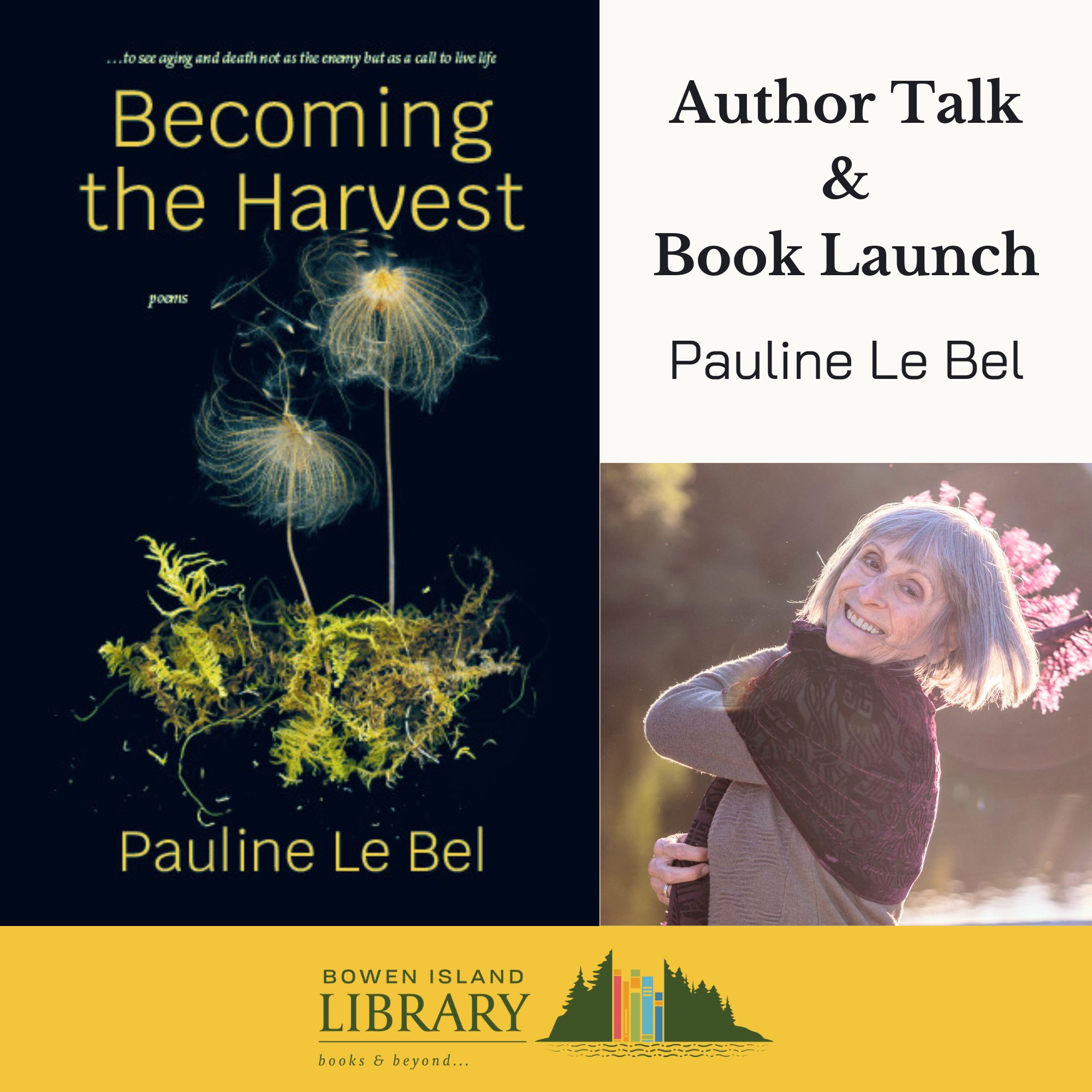 book launch, becoming the harvest, pauline le bel