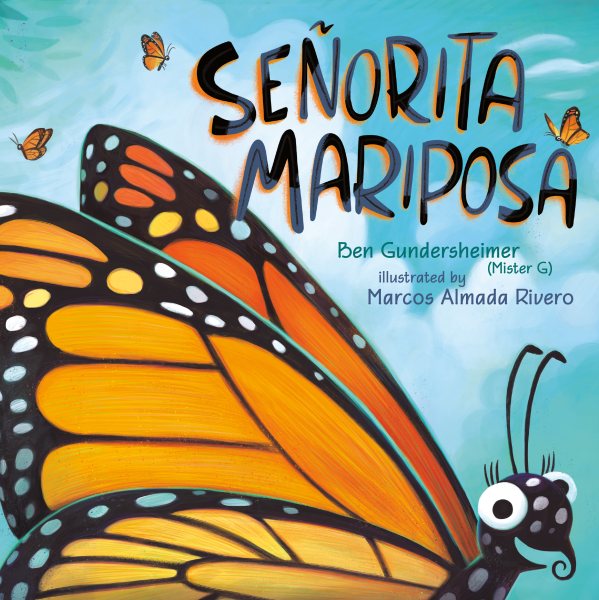 book cover for Seniorita Mariposa butterfly smiling