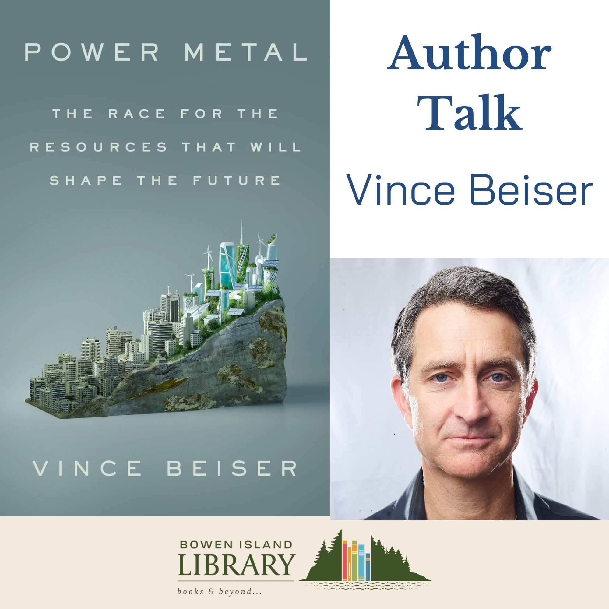 author talk vince beiser, bok cover with a slice of a city image, and author photo